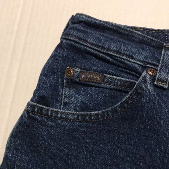 RIDERS BY LEE Tapered Leg Jeans 80's 90's Size 12 PETITE Heavy Weight Denim Y2K - Picture 5 of 10